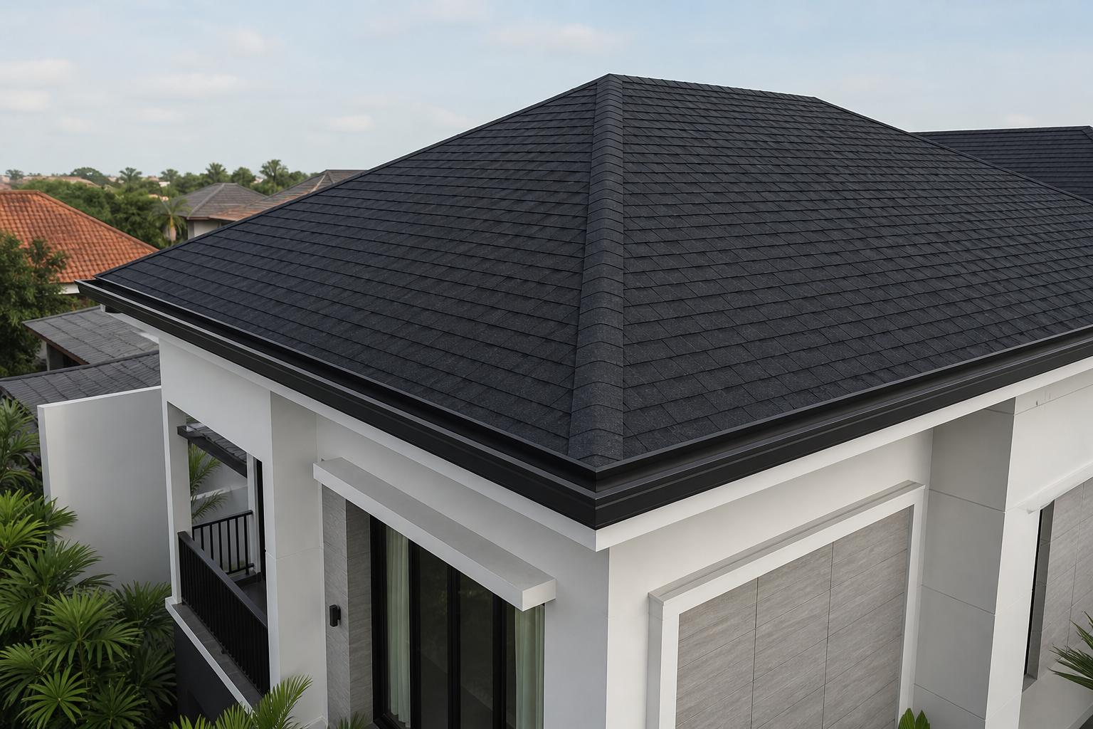 Proyek rumah dengan atap bitumen Seno Roofing
